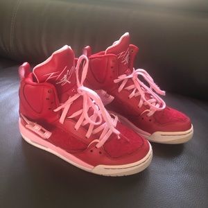 Nike Air Jordan’s Girls Flight 45 Pink Red Sz 5